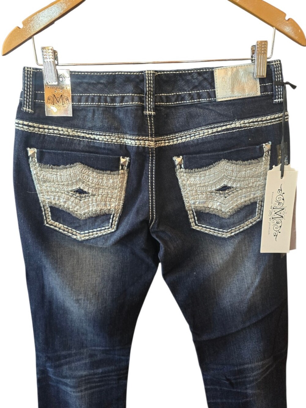 Maurices Premium Low Rise Boot Cut Blue Jeans 5/6 - Picture 4 of 10